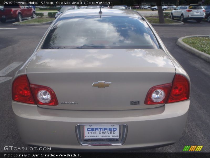 Gold Mist Metallic / Cocoa/Cashmere 2010 Chevrolet Malibu LS Sedan