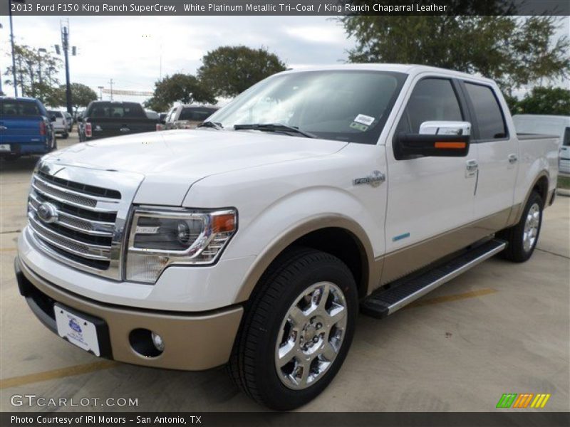 White Platinum Metallic Tri-Coat / King Ranch Chaparral Leather 2013 Ford F150 King Ranch SuperCrew