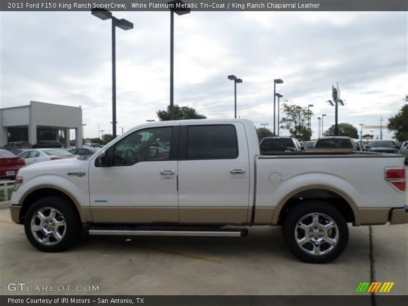 White Platinum Metallic Tri-Coat / King Ranch Chaparral Leather 2013 Ford F150 King Ranch SuperCrew