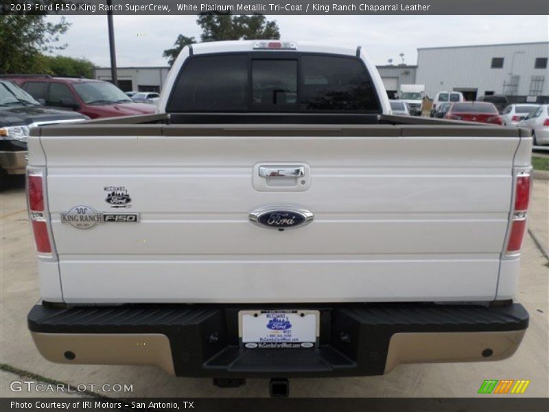 White Platinum Metallic Tri-Coat / King Ranch Chaparral Leather 2013 Ford F150 King Ranch SuperCrew