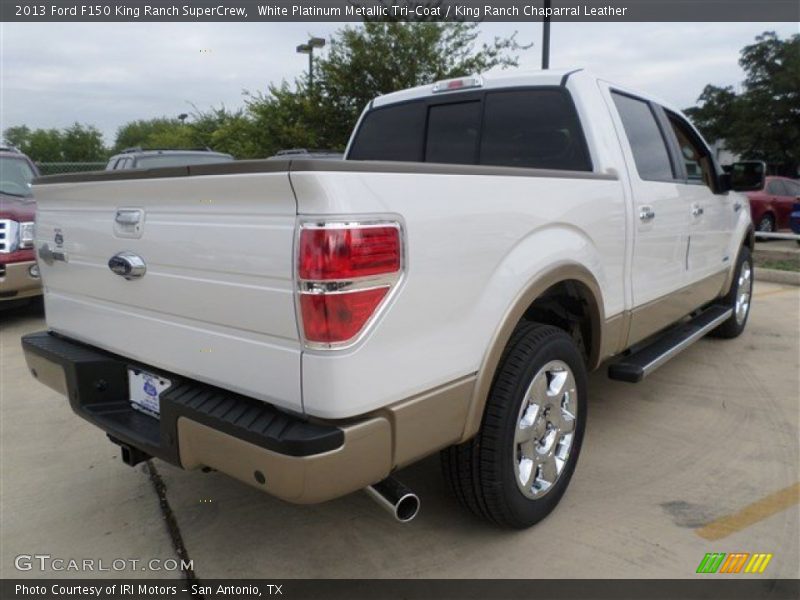 White Platinum Metallic Tri-Coat / King Ranch Chaparral Leather 2013 Ford F150 King Ranch SuperCrew