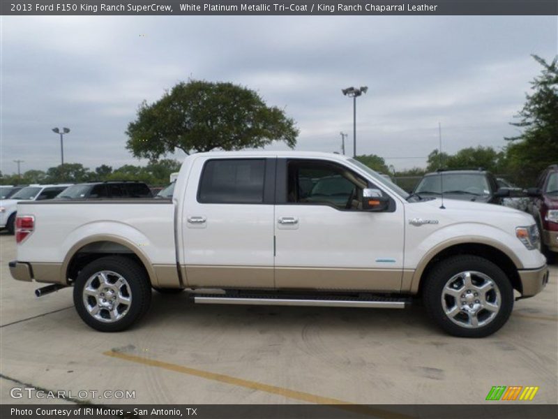 White Platinum Metallic Tri-Coat / King Ranch Chaparral Leather 2013 Ford F150 King Ranch SuperCrew