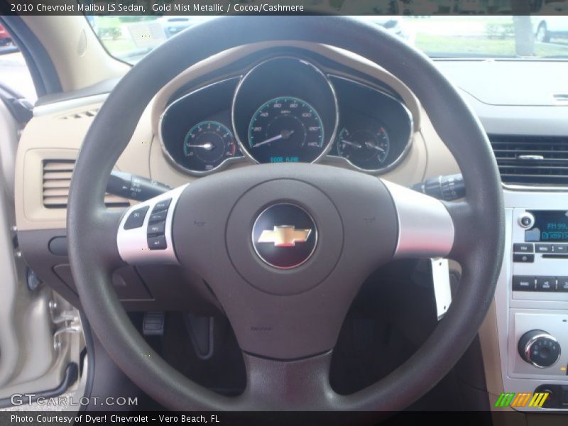 Gold Mist Metallic / Cocoa/Cashmere 2010 Chevrolet Malibu LS Sedan