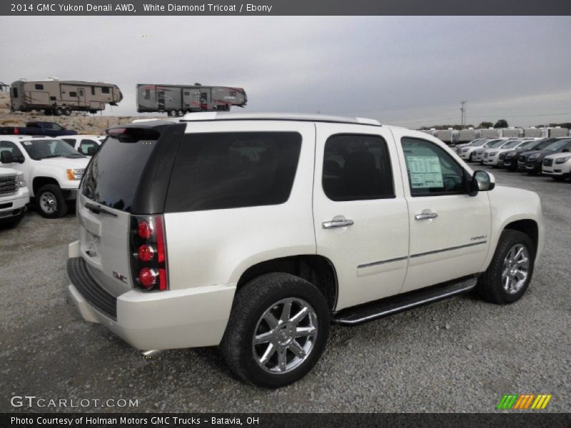 White Diamond Tricoat / Ebony 2014 GMC Yukon Denali AWD