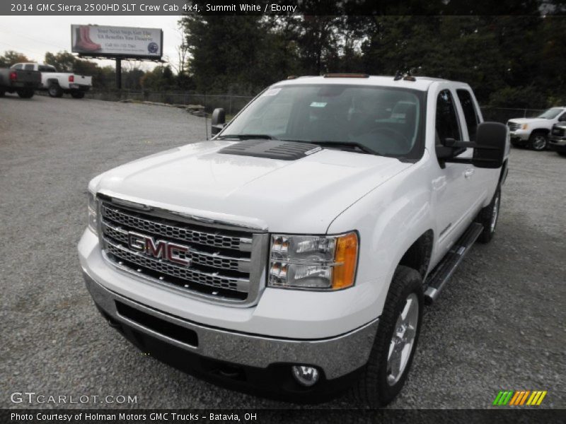 Summit White / Ebony 2014 GMC Sierra 2500HD SLT Crew Cab 4x4