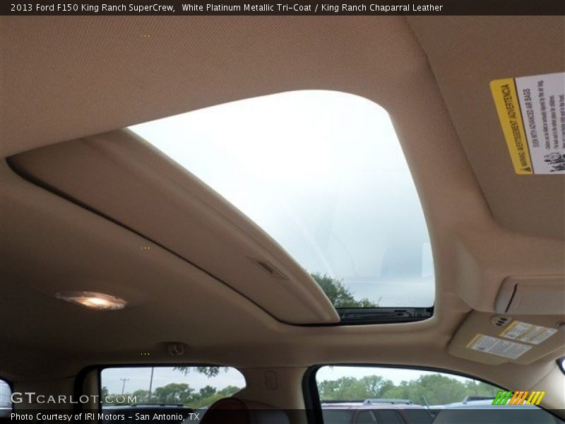 White Platinum Metallic Tri-Coat / King Ranch Chaparral Leather 2013 Ford F150 King Ranch SuperCrew