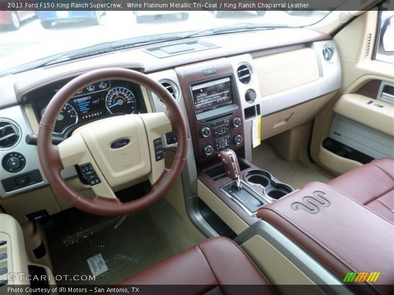 White Platinum Metallic Tri-Coat / King Ranch Chaparral Leather 2013 Ford F150 King Ranch SuperCrew