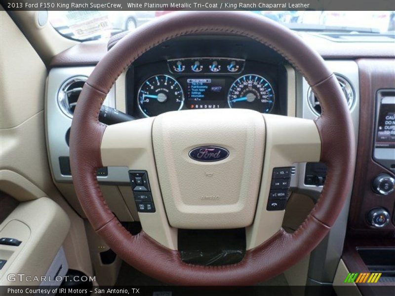 White Platinum Metallic Tri-Coat / King Ranch Chaparral Leather 2013 Ford F150 King Ranch SuperCrew