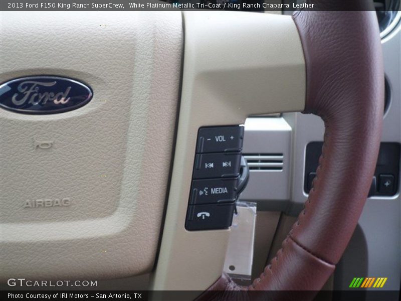 White Platinum Metallic Tri-Coat / King Ranch Chaparral Leather 2013 Ford F150 King Ranch SuperCrew