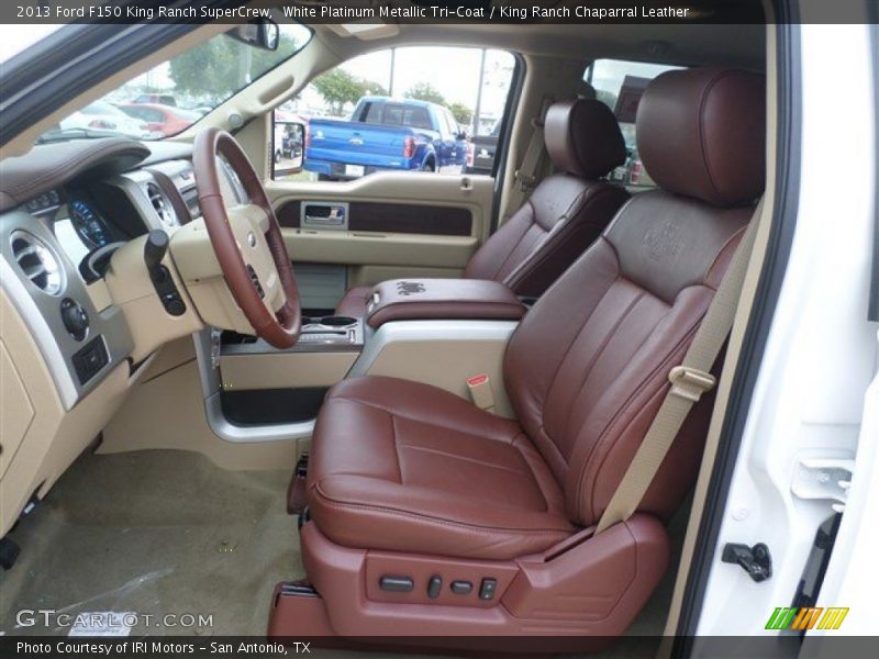 White Platinum Metallic Tri-Coat / King Ranch Chaparral Leather 2013 Ford F150 King Ranch SuperCrew