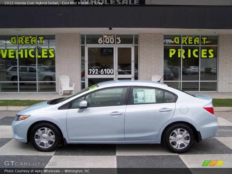 Cool Mist Metallic / Gray 2012 Honda Civic Hybrid Sedan