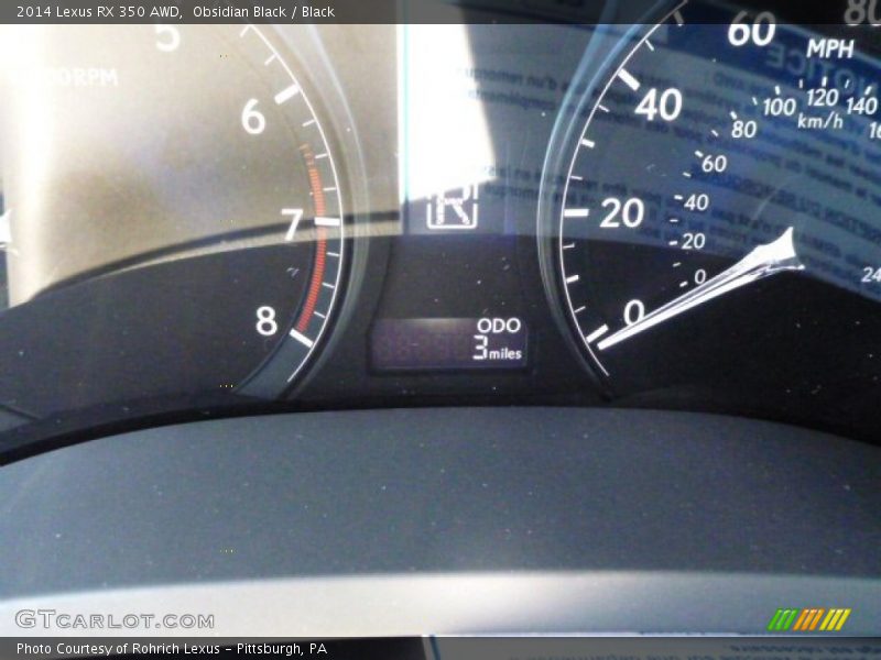 Obsidian Black / Black 2014 Lexus RX 350 AWD