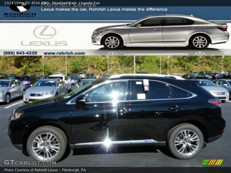Obsidian Black / Saddle Tan 2014 Lexus RX 450h AWD