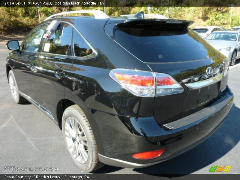 Obsidian Black / Saddle Tan 2014 Lexus RX 450h AWD