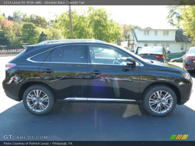 Obsidian Black / Saddle Tan 2014 Lexus RX 450h AWD