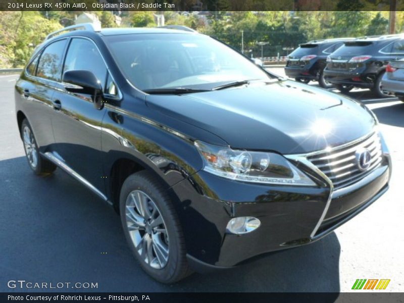 Obsidian Black / Saddle Tan 2014 Lexus RX 450h AWD