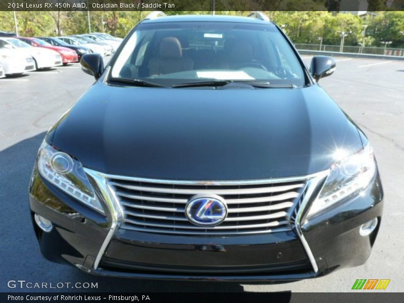 Obsidian Black / Saddle Tan 2014 Lexus RX 450h AWD