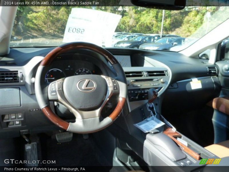 Obsidian Black / Saddle Tan 2014 Lexus RX 450h AWD
