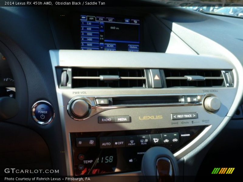 Obsidian Black / Saddle Tan 2014 Lexus RX 450h AWD