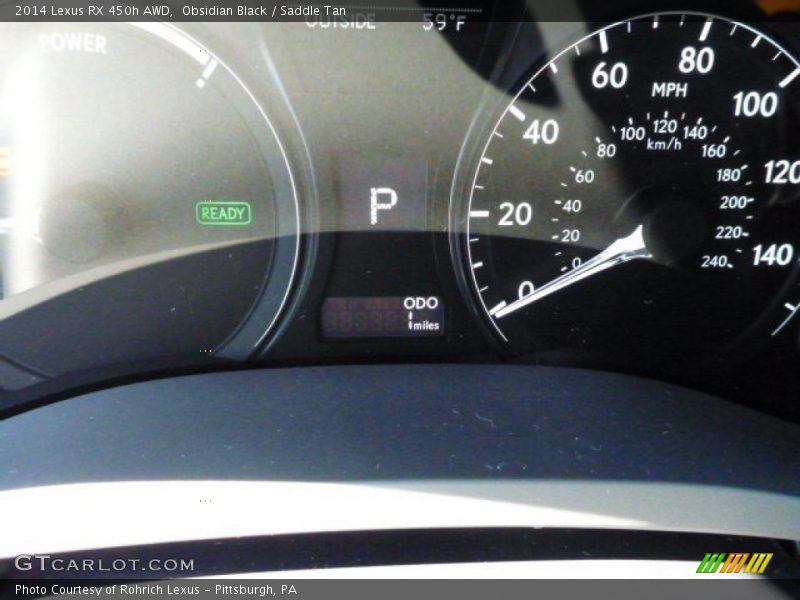Obsidian Black / Saddle Tan 2014 Lexus RX 450h AWD
