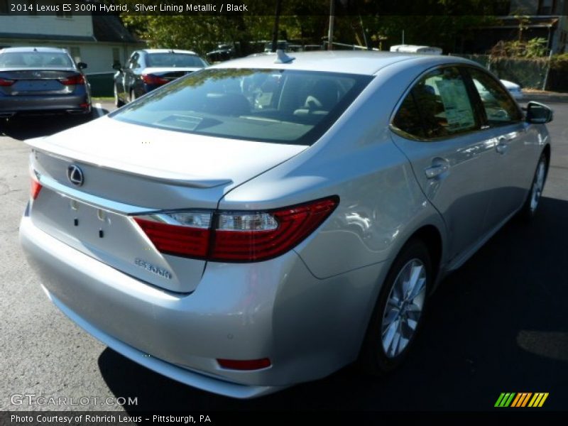 Silver Lining Metallic / Black 2014 Lexus ES 300h Hybrid