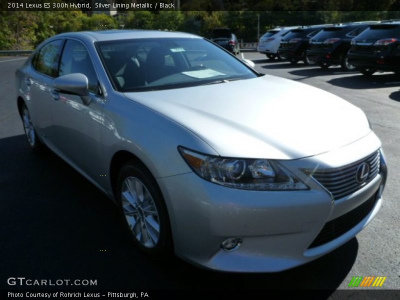 Silver Lining Metallic / Black 2014 Lexus ES 300h Hybrid