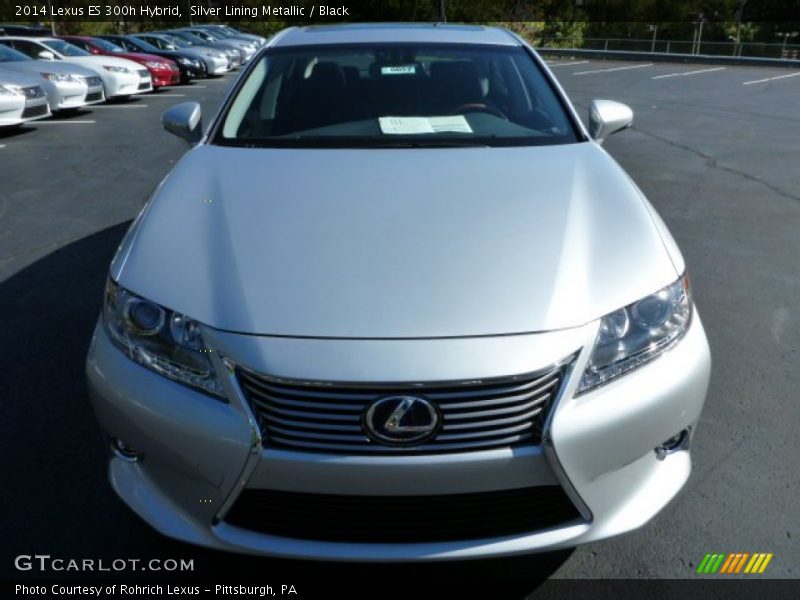 Silver Lining Metallic / Black 2014 Lexus ES 300h Hybrid
