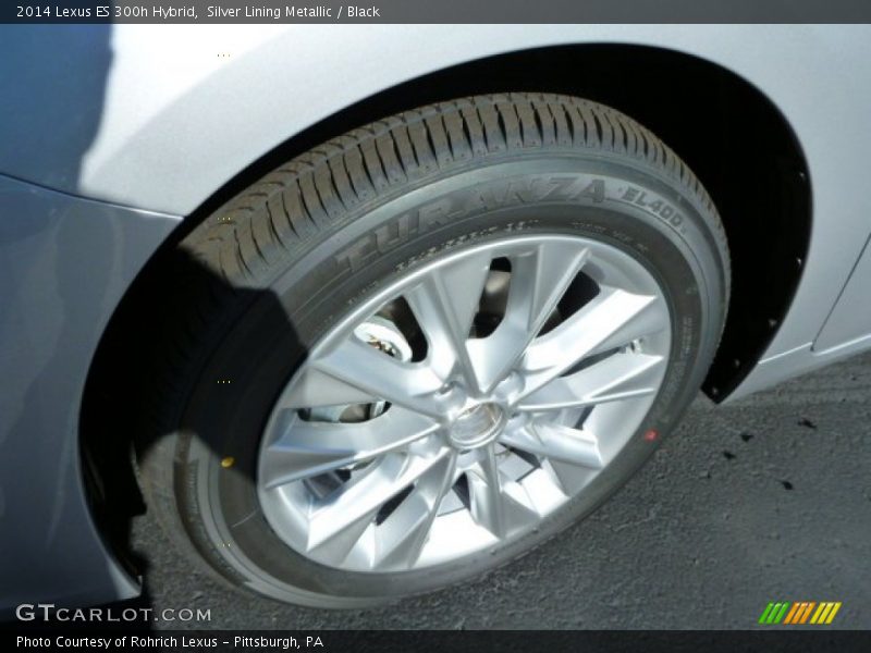Silver Lining Metallic / Black 2014 Lexus ES 300h Hybrid
