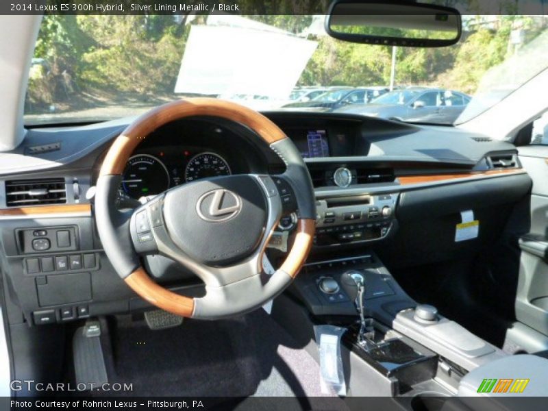 Silver Lining Metallic / Black 2014 Lexus ES 300h Hybrid