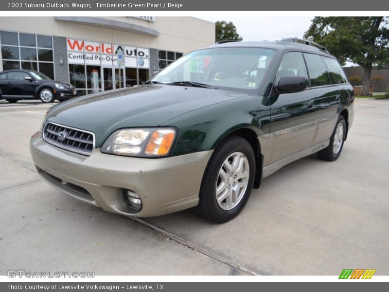 Timberline Green Pearl / Beige 2003 Subaru Outback Wagon