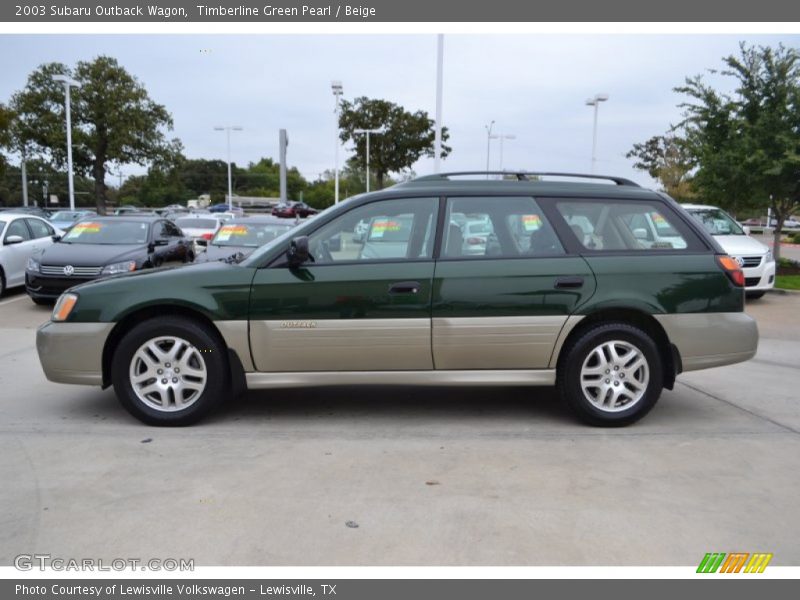 Timberline Green Pearl / Beige 2003 Subaru Outback Wagon