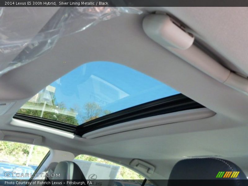 Silver Lining Metallic / Black 2014 Lexus ES 300h Hybrid
