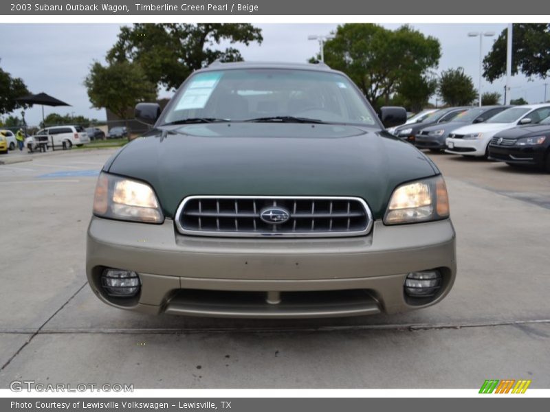 Timberline Green Pearl / Beige 2003 Subaru Outback Wagon