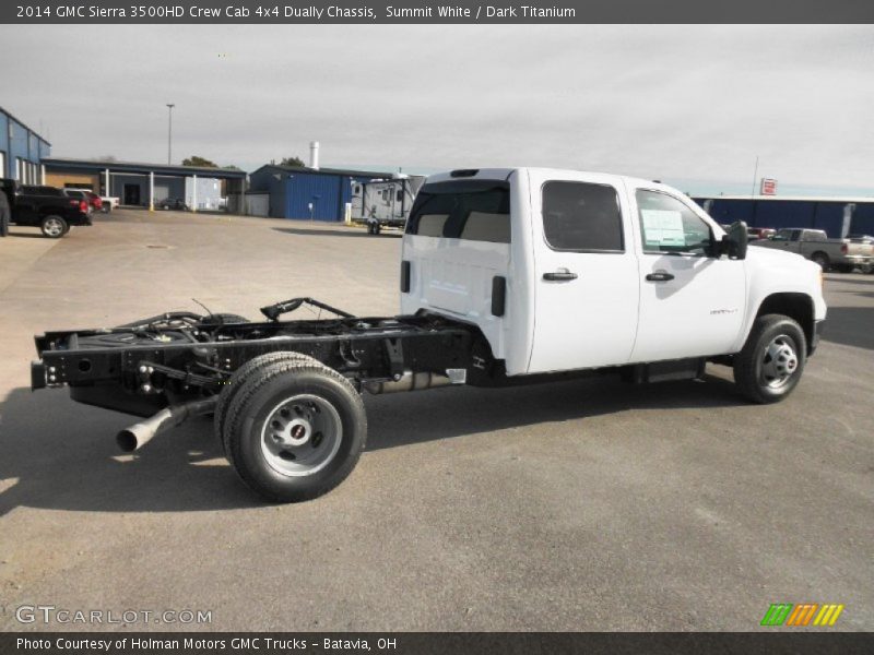 Summit White / Dark Titanium 2014 GMC Sierra 3500HD Crew Cab 4x4 Dually Chassis