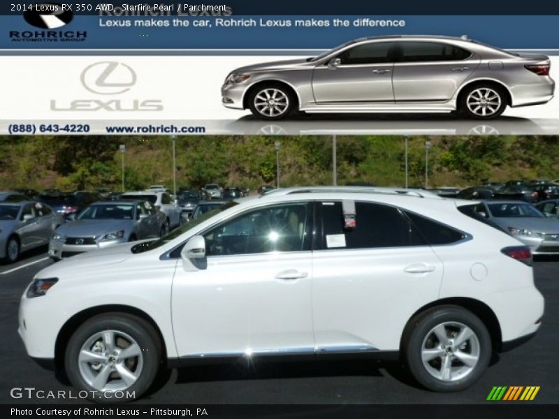 Starfire Pearl / Parchment 2014 Lexus RX 350 AWD