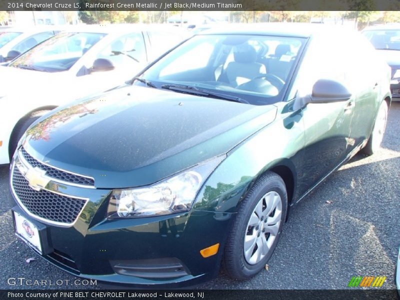 Rainforest Green Metallic / Jet Black/Medium Titanium 2014 Chevrolet Cruze LS