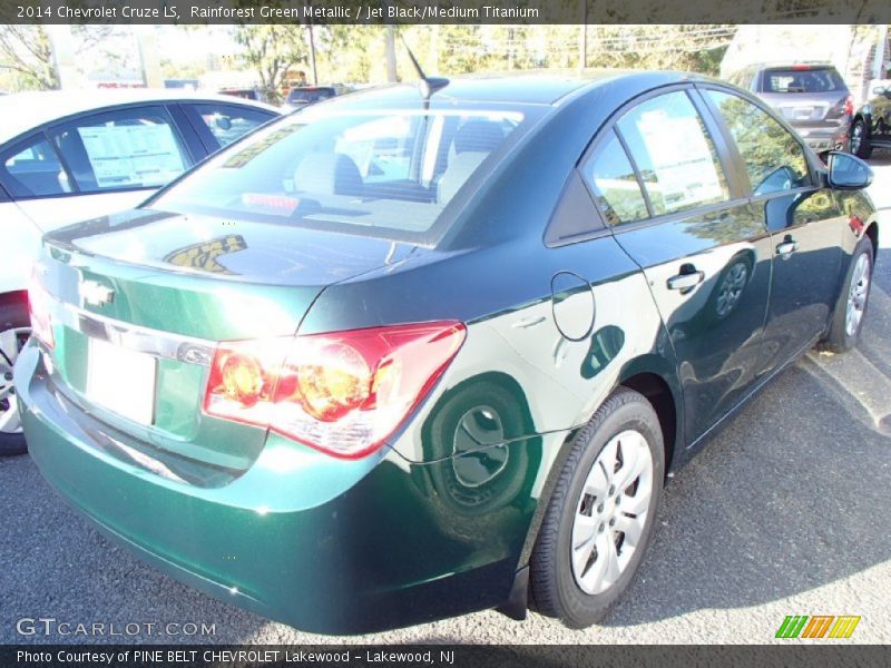 Rainforest Green Metallic / Jet Black/Medium Titanium 2014 Chevrolet Cruze LS