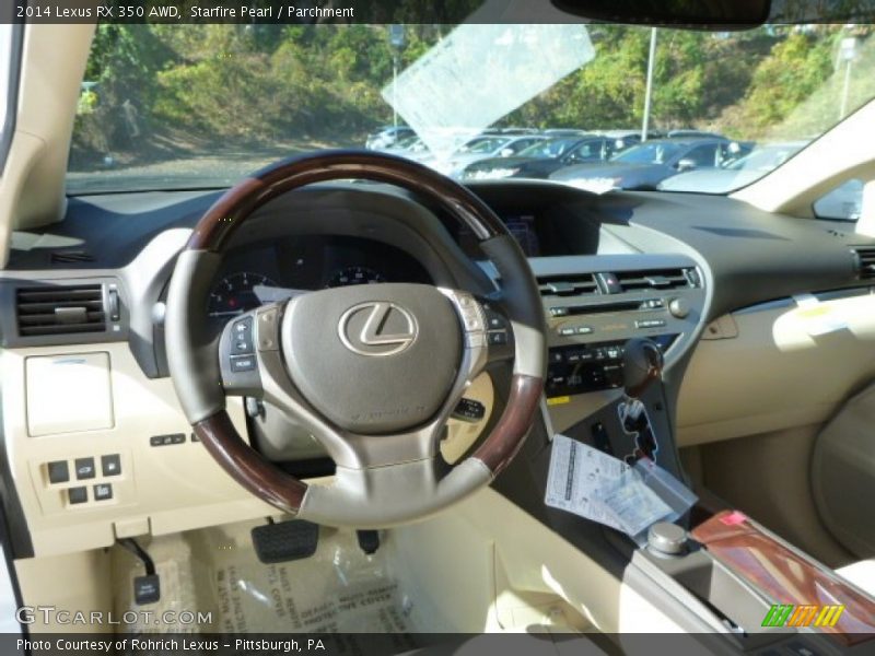 Starfire Pearl / Parchment 2014 Lexus RX 350 AWD