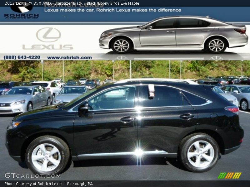 Stargazer Black / Black/Ebony Birds Eye Maple 2013 Lexus RX 350 AWD