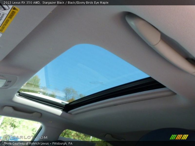 Stargazer Black / Black/Ebony Birds Eye Maple 2013 Lexus RX 350 AWD
