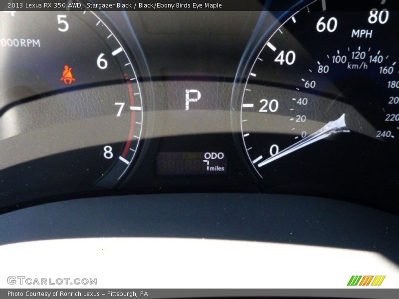 Stargazer Black / Black/Ebony Birds Eye Maple 2013 Lexus RX 350 AWD