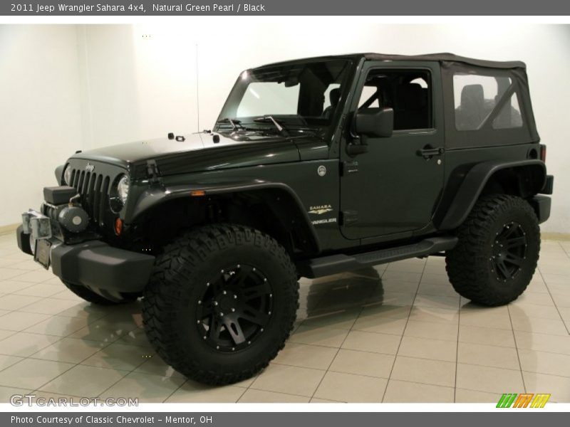 Natural Green Pearl / Black 2011 Jeep Wrangler Sahara 4x4