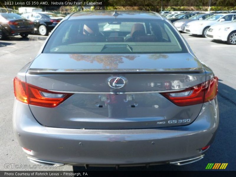 Nebula Gray Pearl / Cabernet 2013 Lexus GS 350 AWD