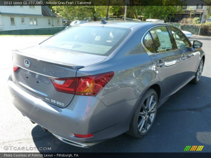 Nebula Gray Pearl / Cabernet 2013 Lexus GS 350 AWD