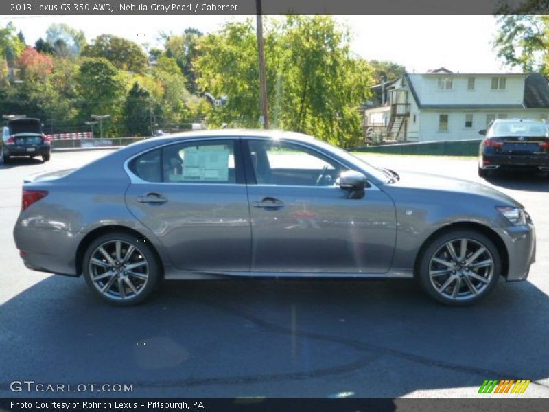 Nebula Gray Pearl / Cabernet 2013 Lexus GS 350 AWD