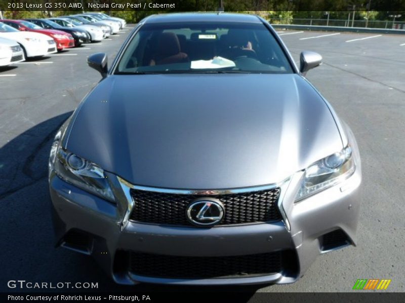 Nebula Gray Pearl / Cabernet 2013 Lexus GS 350 AWD