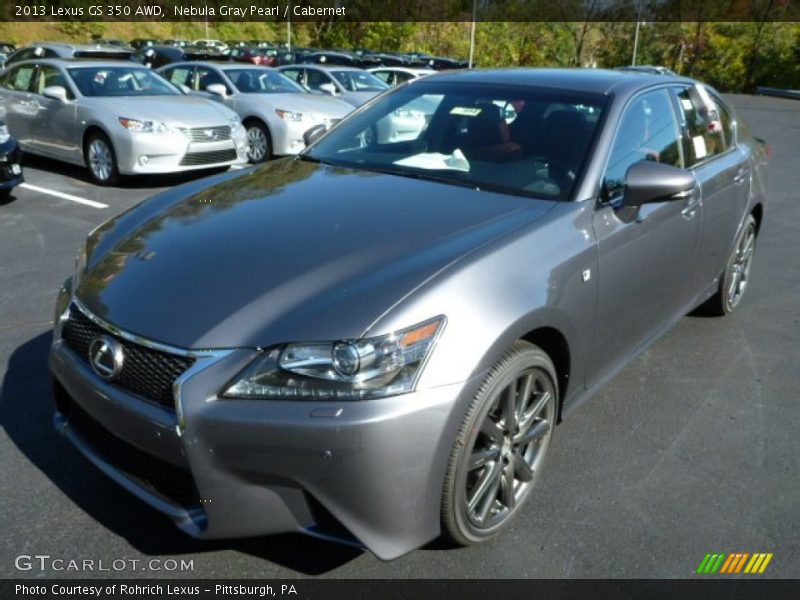 Nebula Gray Pearl / Cabernet 2013 Lexus GS 350 AWD