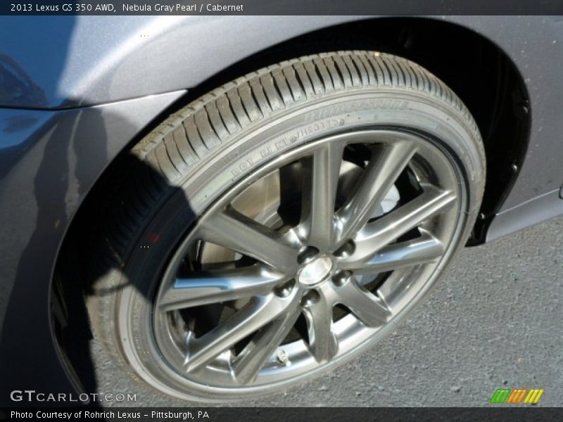 Nebula Gray Pearl / Cabernet 2013 Lexus GS 350 AWD