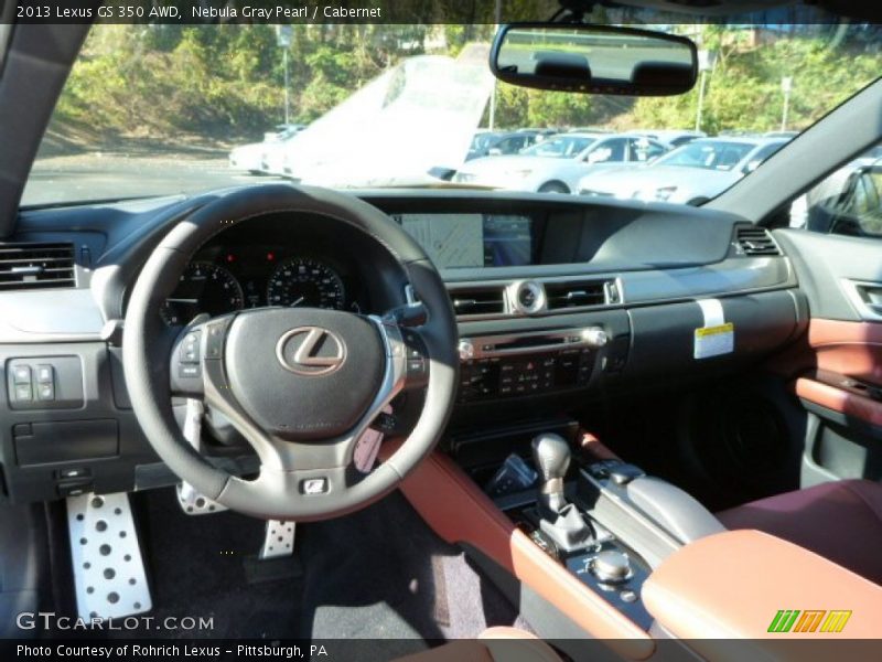 Nebula Gray Pearl / Cabernet 2013 Lexus GS 350 AWD