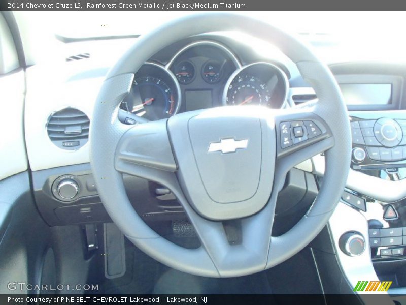 Rainforest Green Metallic / Jet Black/Medium Titanium 2014 Chevrolet Cruze LS